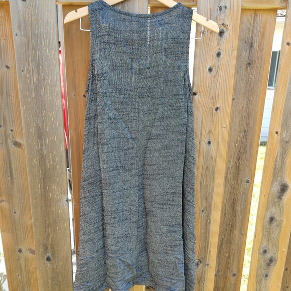 Eileen Fisher Jewel Neck 100% Silk Slip Dress Mesh Cotton Size Small BNWT - Picture 1 of 13